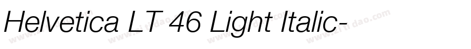 Helvetica LT 46 Light Italic字体转换